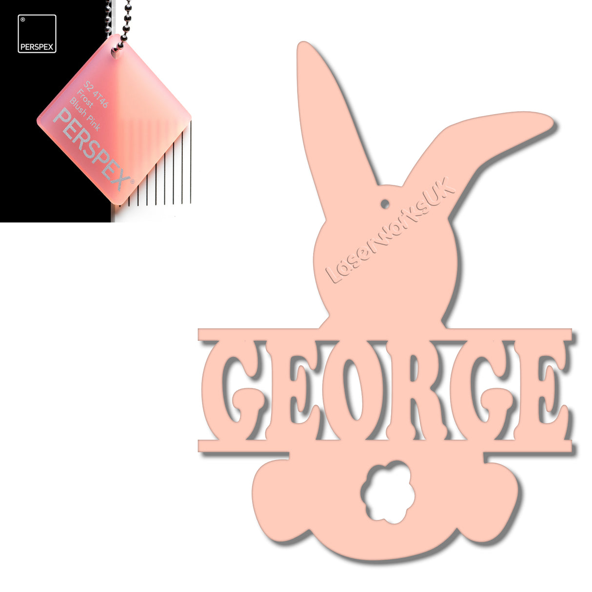 Acrylic Personalised Easter Decorations - Laserworksuk