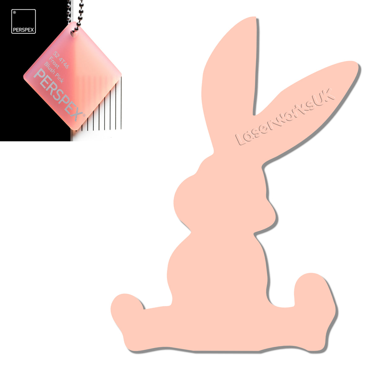 Acrylic Easter Cute Bunny Blanks (pack of 6) - Laserworksuk