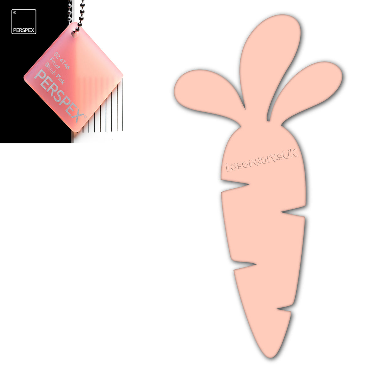 Acrylic Easter Carrot Blank Shapes (8cm Pack of 6) - Laserworksuk