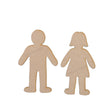Wooden Boy Girl - Craft Shapes - LaserworksUK