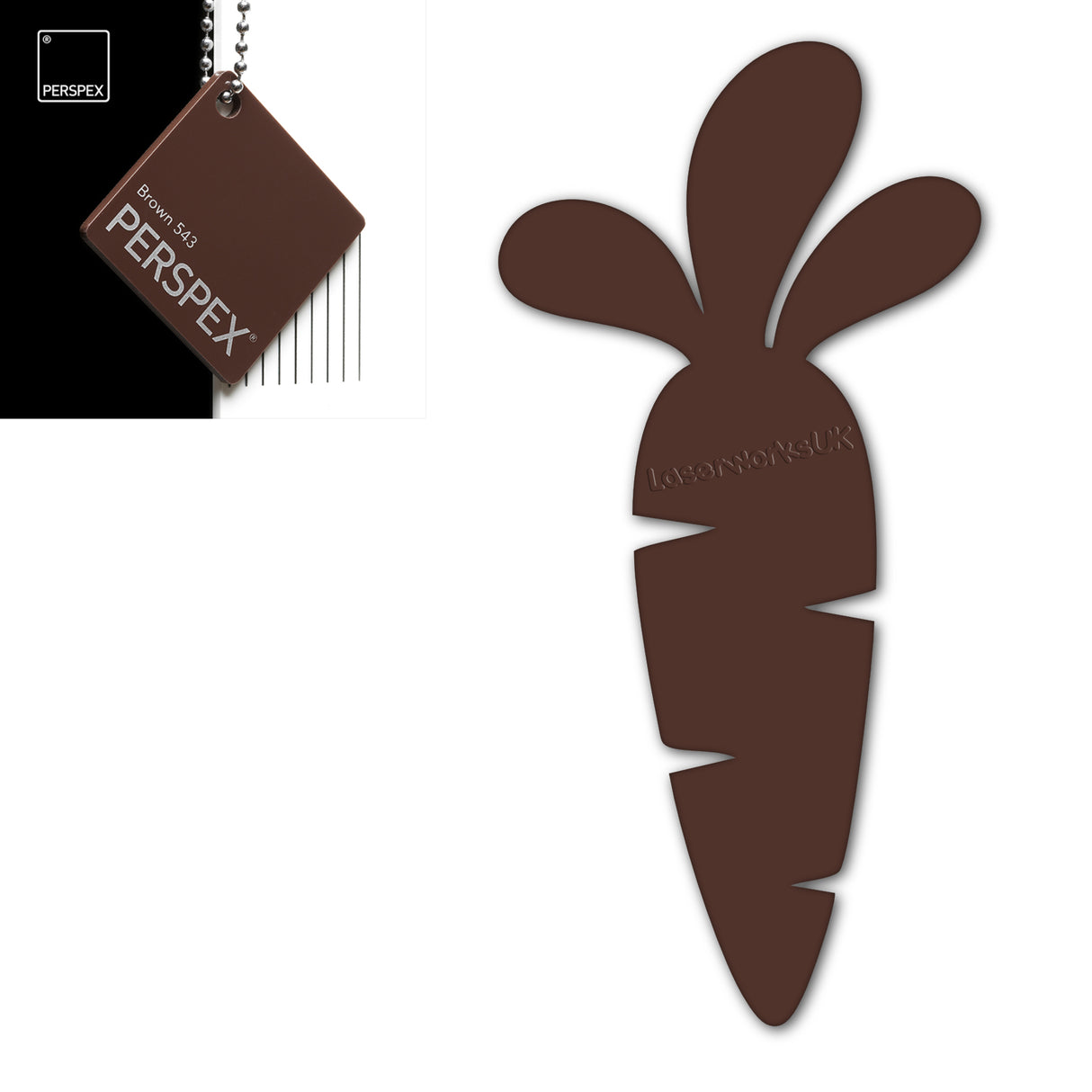 Acrylic Easter Carrot Blank Shapes (8cm Pack of 6) - Laserworksuk