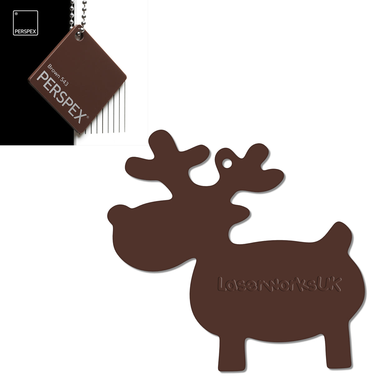 Acrylic Christmas Reindeer Blanks - Laserworksuk