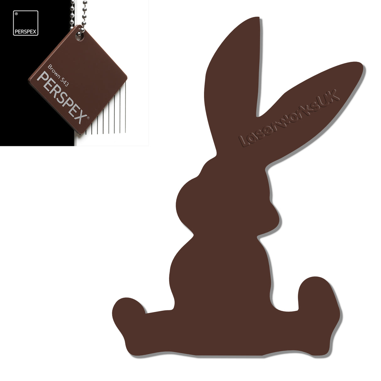 Acrylic Easter Cute Bunny Blanks (pack of 6) - Laserworksuk