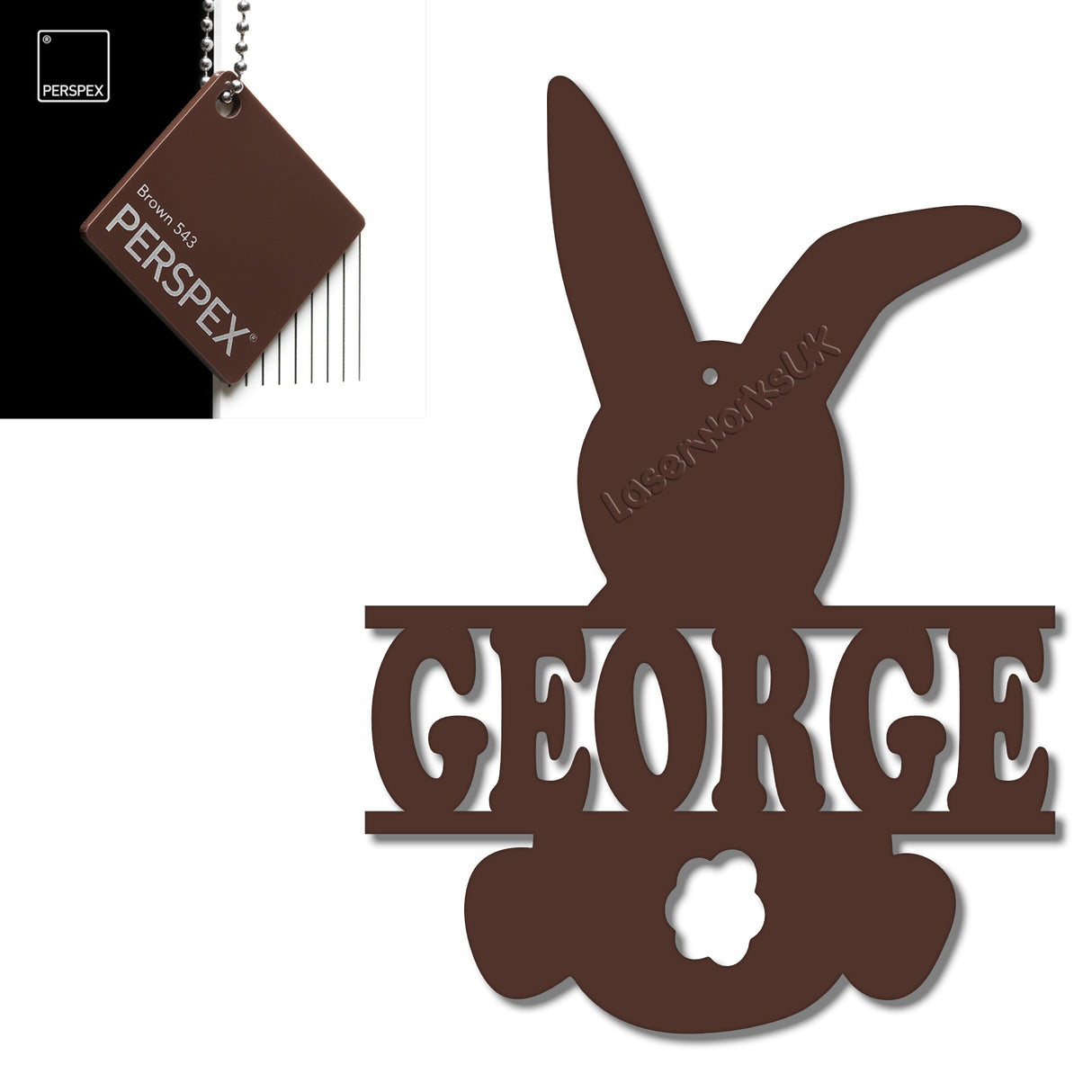 Acrylic Personalised Easter Decorations - Laserworksuk