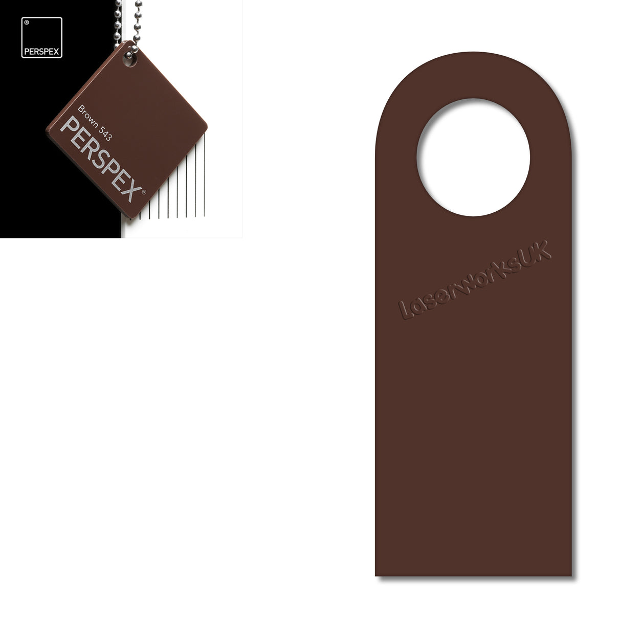 Acrylic Door Hanger Blanks - Style 5 - Laserworksuk