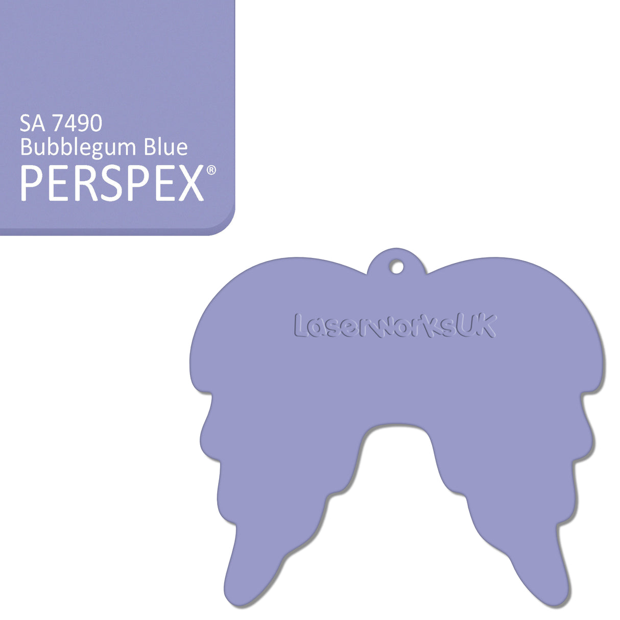 Acrylic Christmas Angel Wings Blanks (10cm Pack of 5) - Laserworksuk