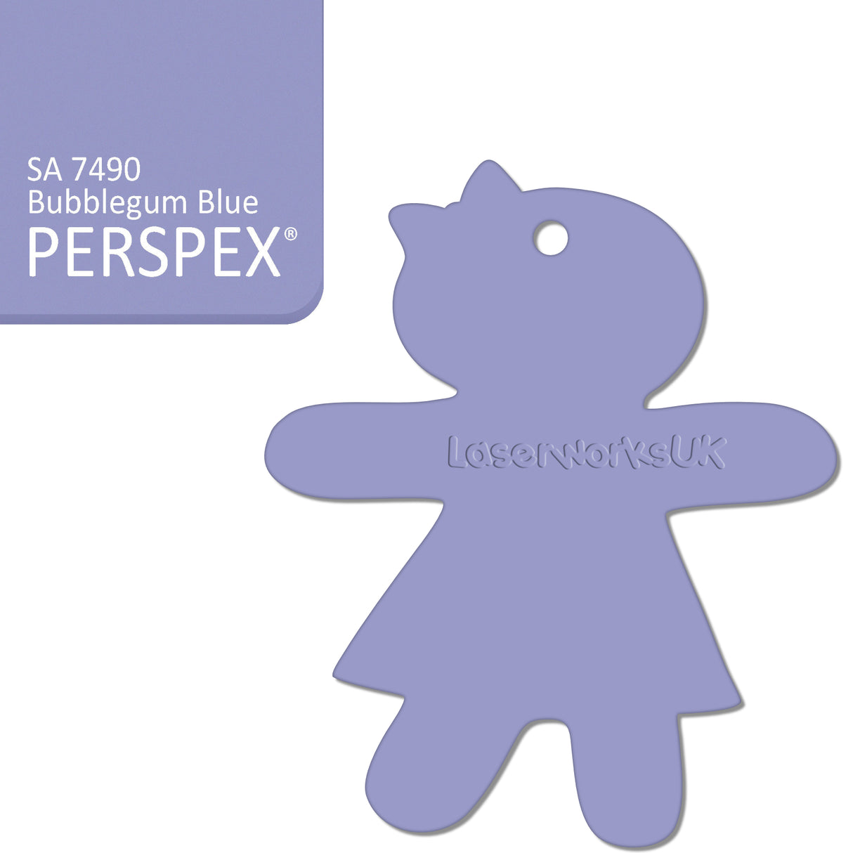 Acrylic Christmas Gingerbread Girl Decorations (Pack of 12) - Laserworksuk