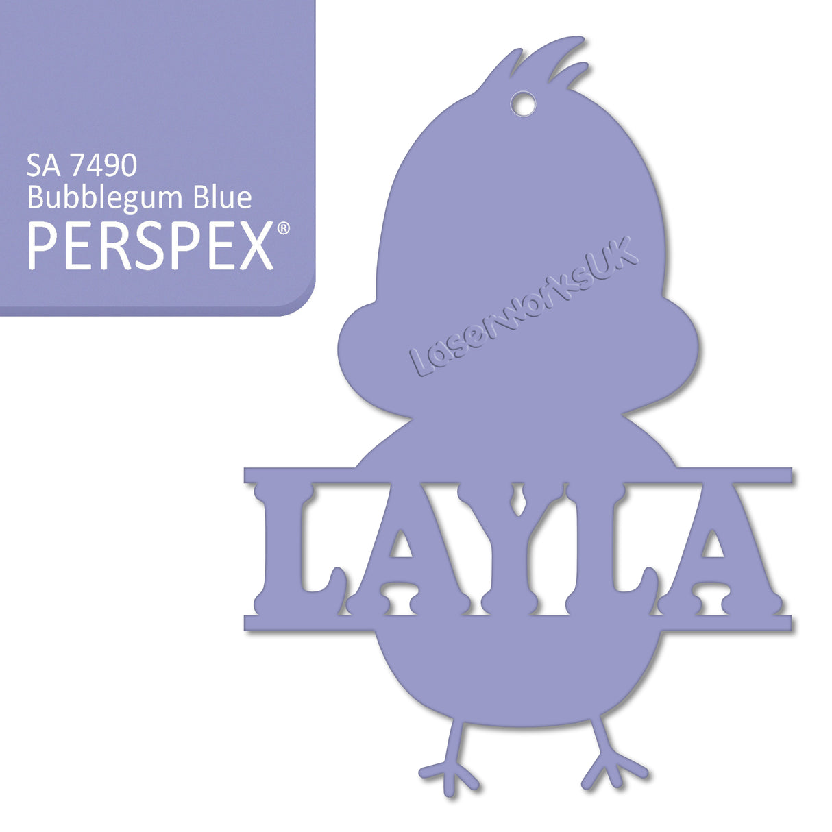 Acrylic Personalised Easter Decorations - Laserworksuk