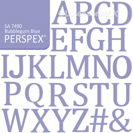 Acrylic 1.5 cm High Letters & Numbers - 40+ Colours - Laserworksuk