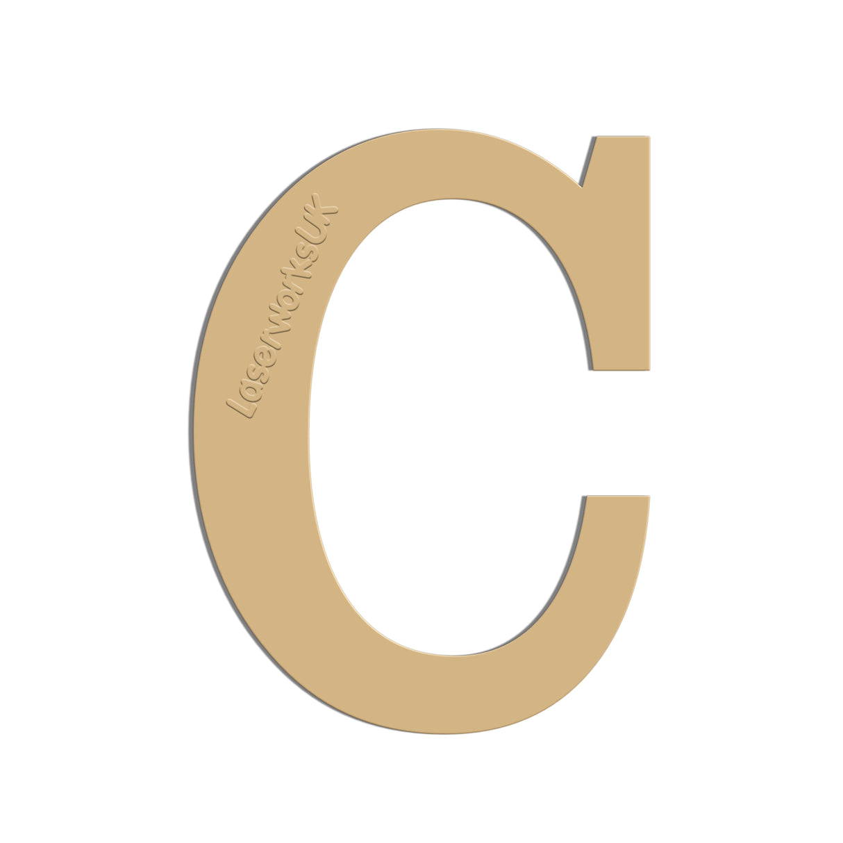 Wooden Alphabet Letter & Number 2cm - 40cm - F21 - LaserworksUK