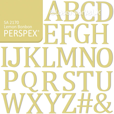 Acrylic 1.5 cm High Letters & Numbers - 40+ Colours - Laserworksuk