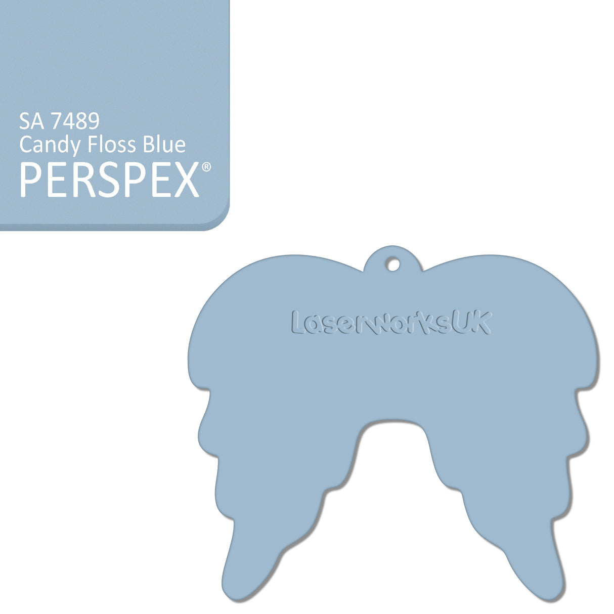 Acrylic Christmas Angel Wings Blanks (10cm Pack of 5) - Laserworksuk