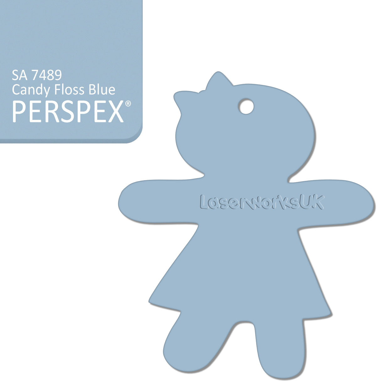 Acrylic Christmas Gingerbread Girl Decorations (Pack of 12) - Laserworksuk