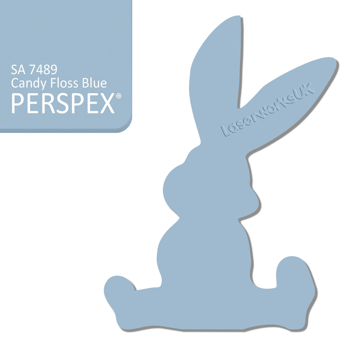 Acrylic Easter Cute Bunny Blanks (pack of 6) - Laserworksuk