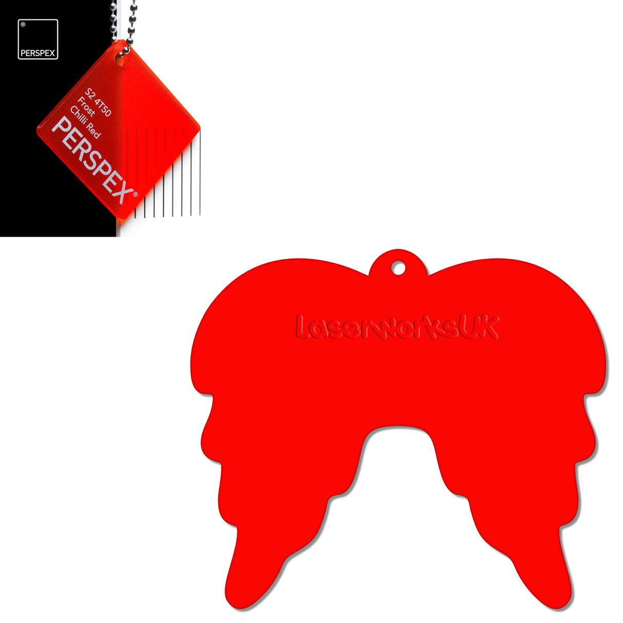 Acrylic Christmas Angel Wings Blanks (10cm Pack of 5) - Laserworksuk