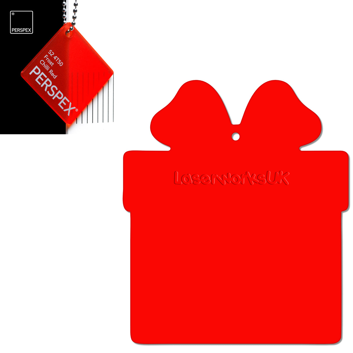 Acrylic Christmas Present Gift Box Blanks - Laserworksuk