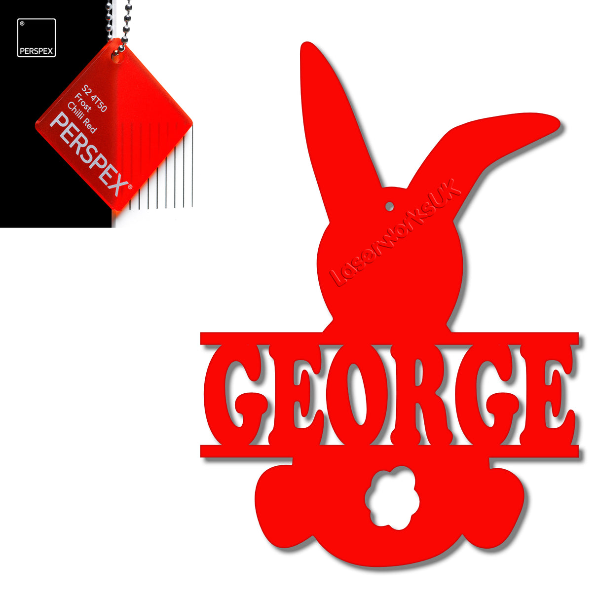 Acrylic Personalised Easter Decorations - Laserworksuk