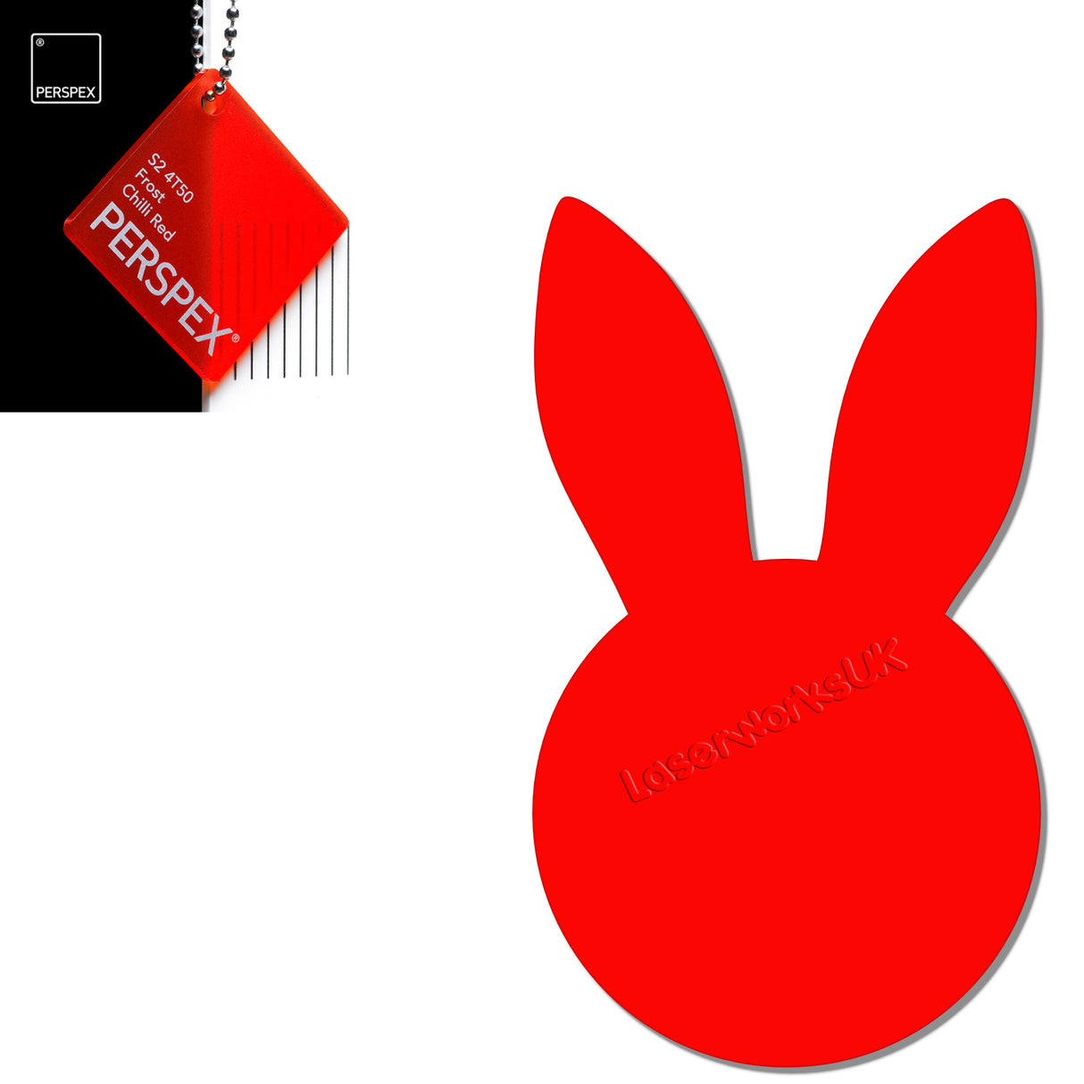 Acrylic Easter Bunny - Rabbit Head Blanks (8cm Pack of 6) - Laserworksuk