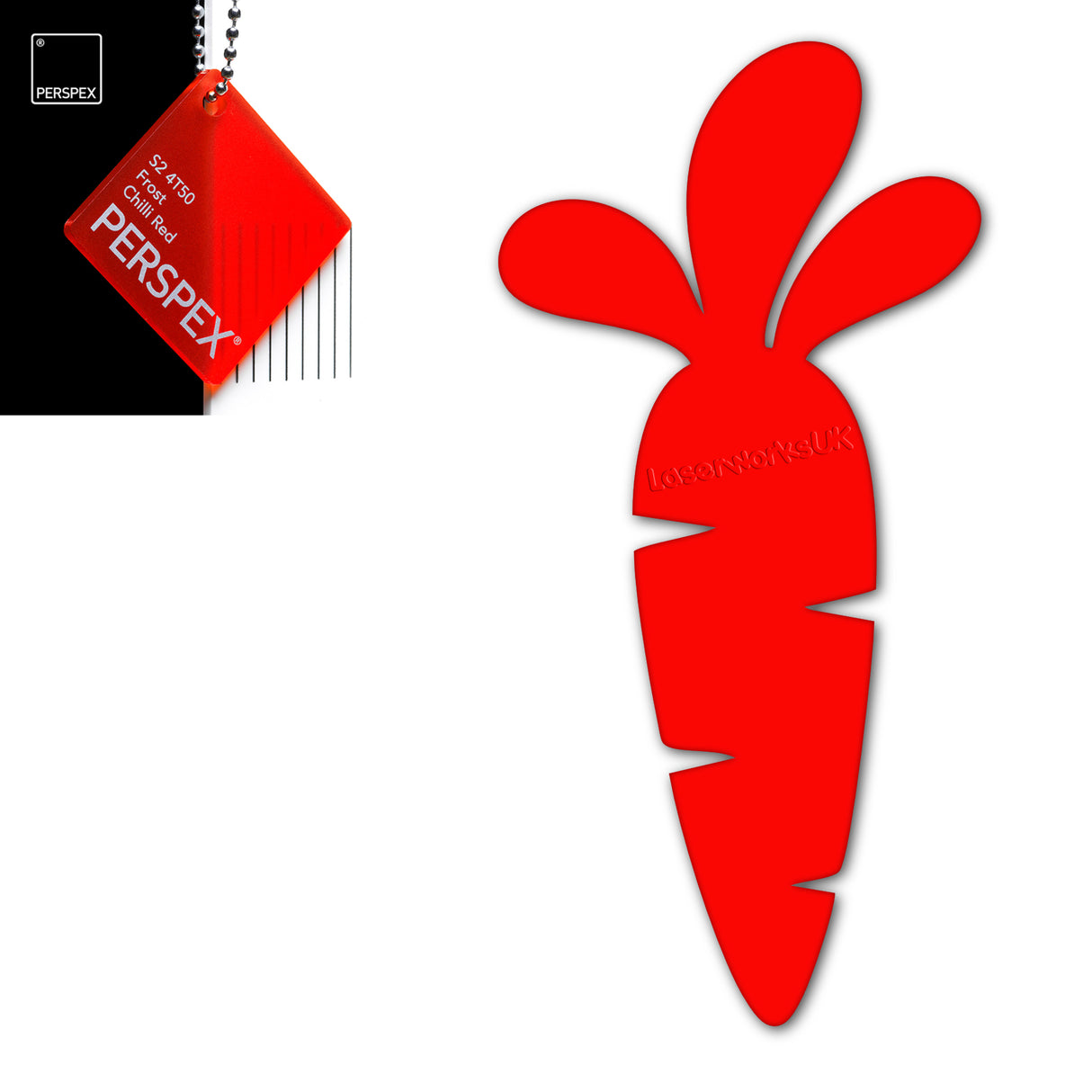 Acrylic Easter Carrot Blank Shapes (8cm Pack of 6) - Laserworksuk