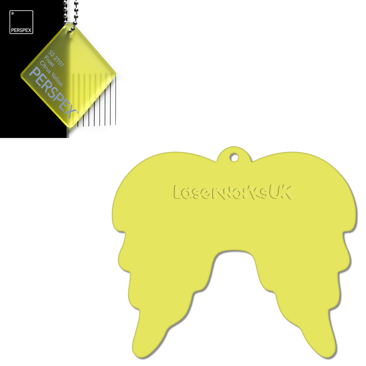 Acrylic Christmas Angel Wings Blanks (10cm Pack of 5) - Laserworksuk