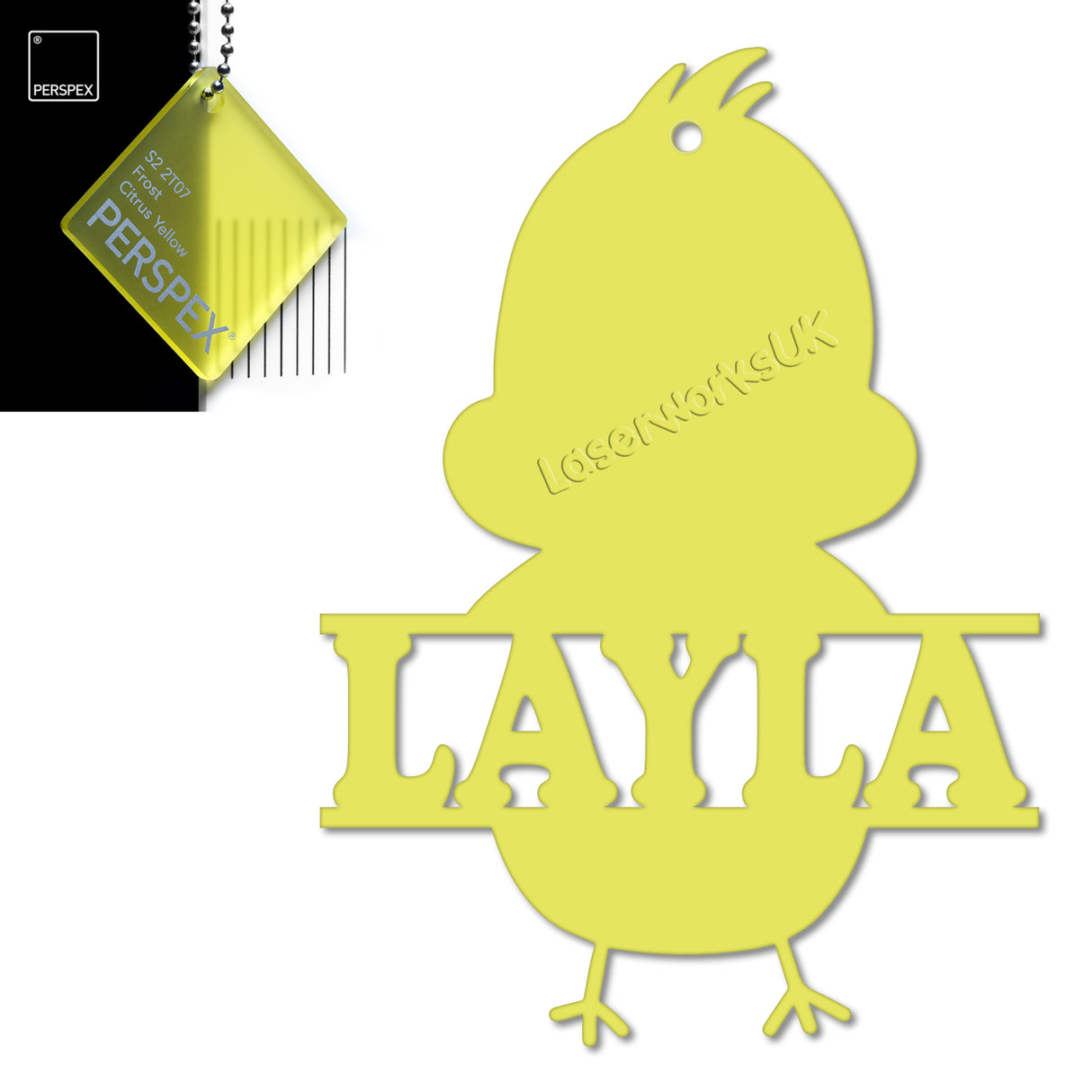 Acrylic Personalised Easter Decorations - Laserworksuk