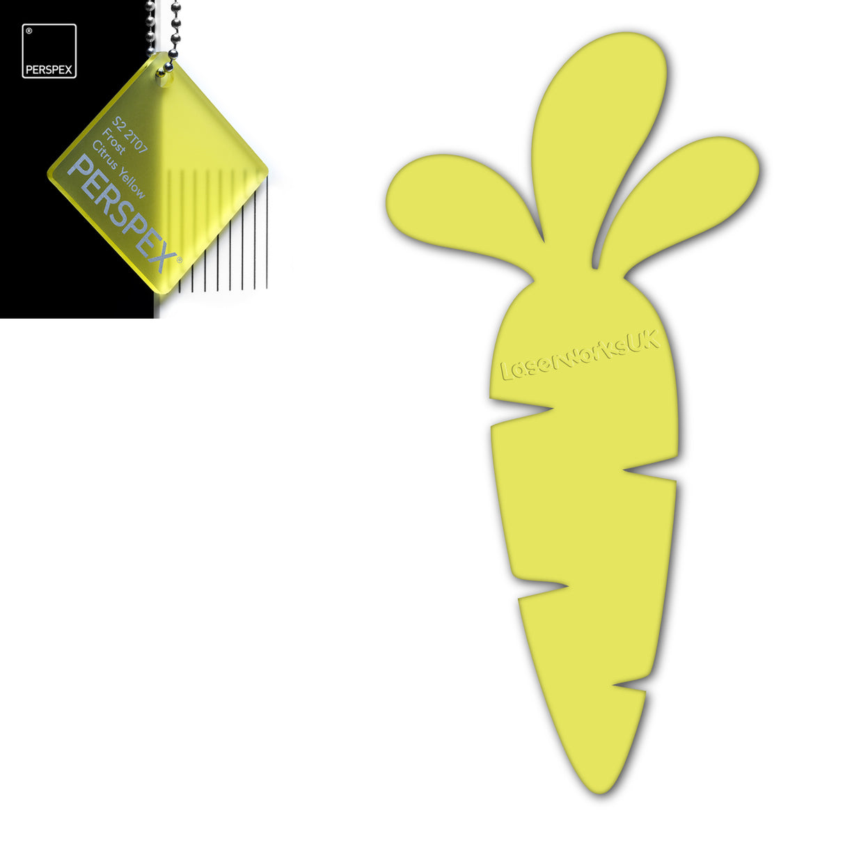 Acrylic Easter Carrot Blank Shapes (8cm Pack of 6) - Laserworksuk