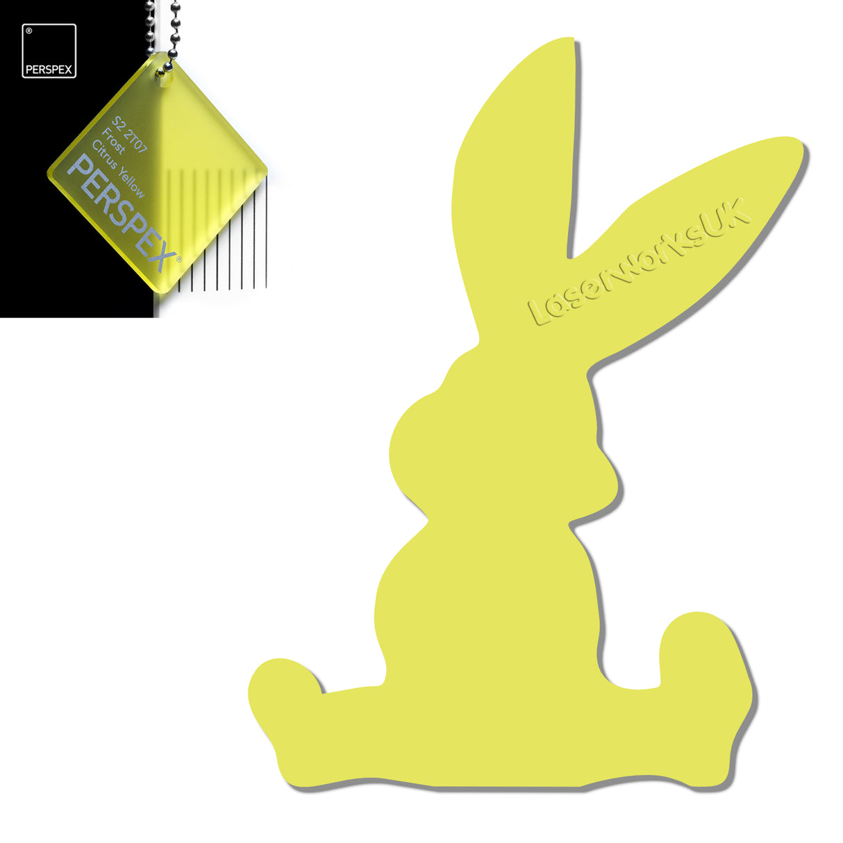 Acrylic Easter Cute Bunny Blanks (pack of 6) - Laserworksuk