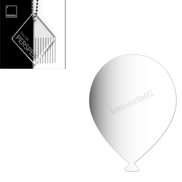 Acrylic Balloons - Party Balloon Blanks (12cm Pack of 5) - Laserworksuk