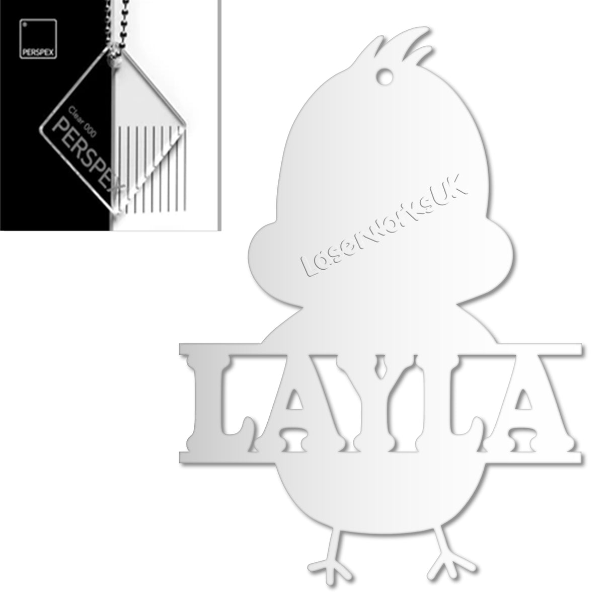 Acrylic Personalised Easter Decorations - Laserworksuk