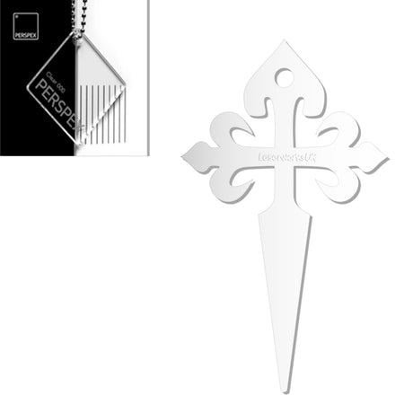 Camino de Santiago - St James Cross Keyring - Laserworksuk
