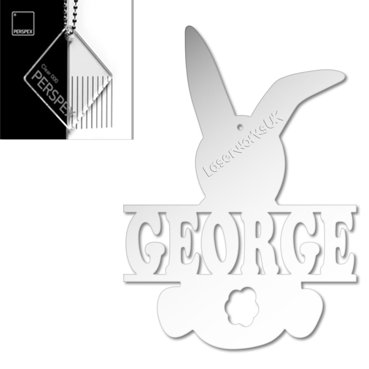 Acrylic Personalised Easter Decorations - Laserworksuk