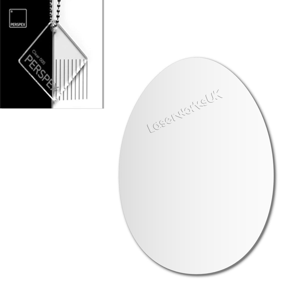 Acrylic Easter Egg Blanks (8cm Pack of 6) - Laserworksuk