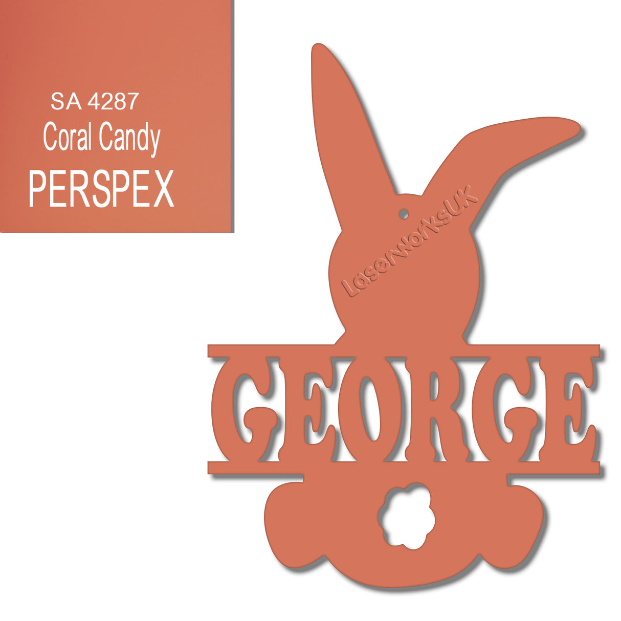 Acrylic Personalised Easter Decorations - Laserworksuk