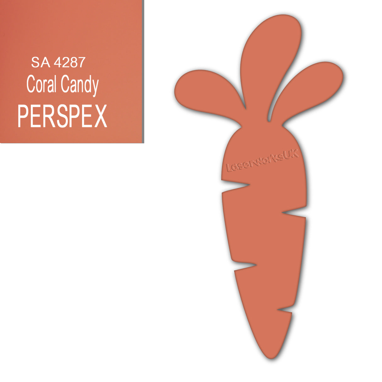 Acrylic Easter Carrot Blank Shapes (8cm Pack of 6) - Laserworksuk