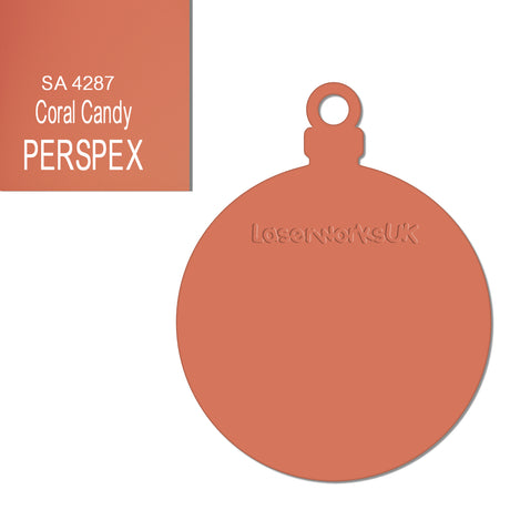 Acrylic Christmas Bauble Blanks (10cm Pack of 5) - Laserworksuk