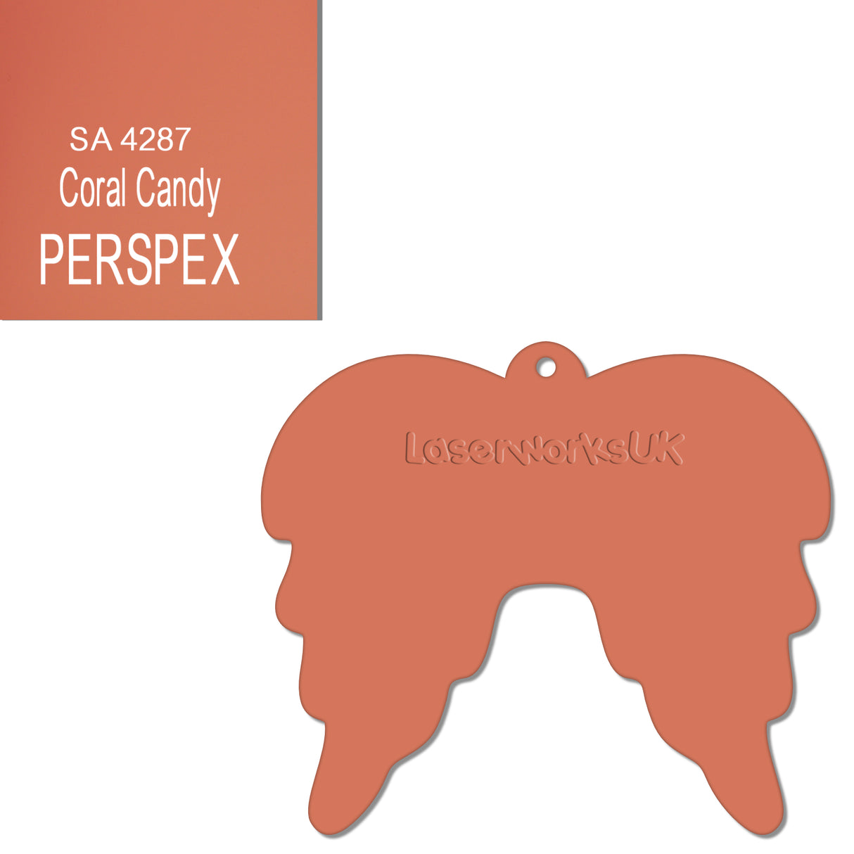 Acrylic Christmas Angel Wings Blanks (10cm Pack of 5) - Laserworksuk