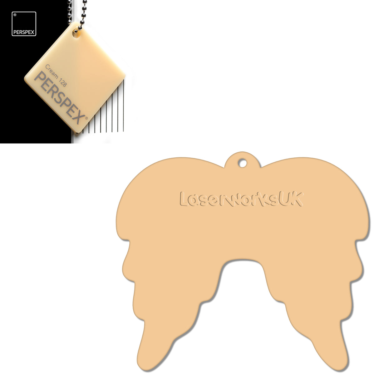 Acrylic Christmas Angel Wings Blanks (10cm Pack of 5) - Laserworksuk