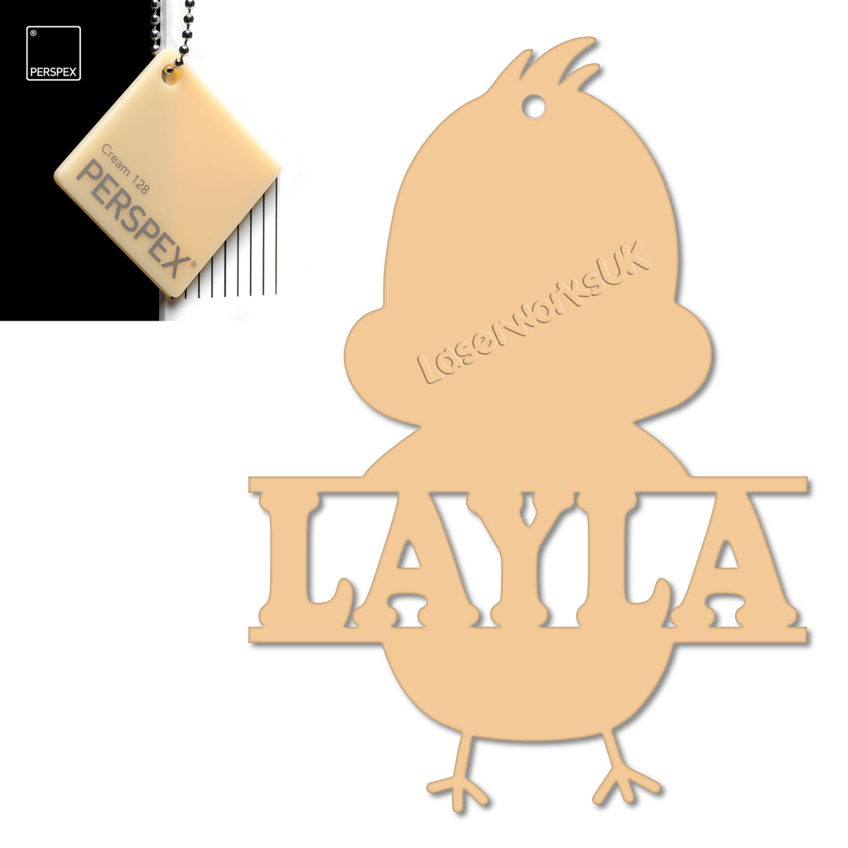 Acrylic Personalised Easter Decorations - Laserworksuk