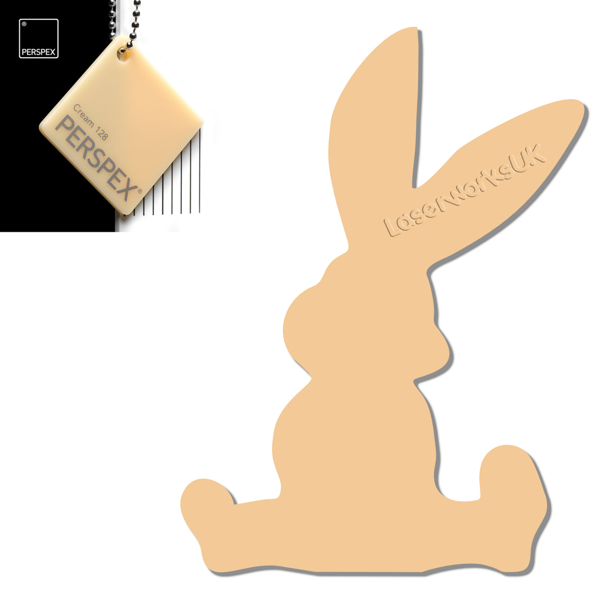 Acrylic Easter Cute Bunny Blanks (pack of 6) - Laserworksuk