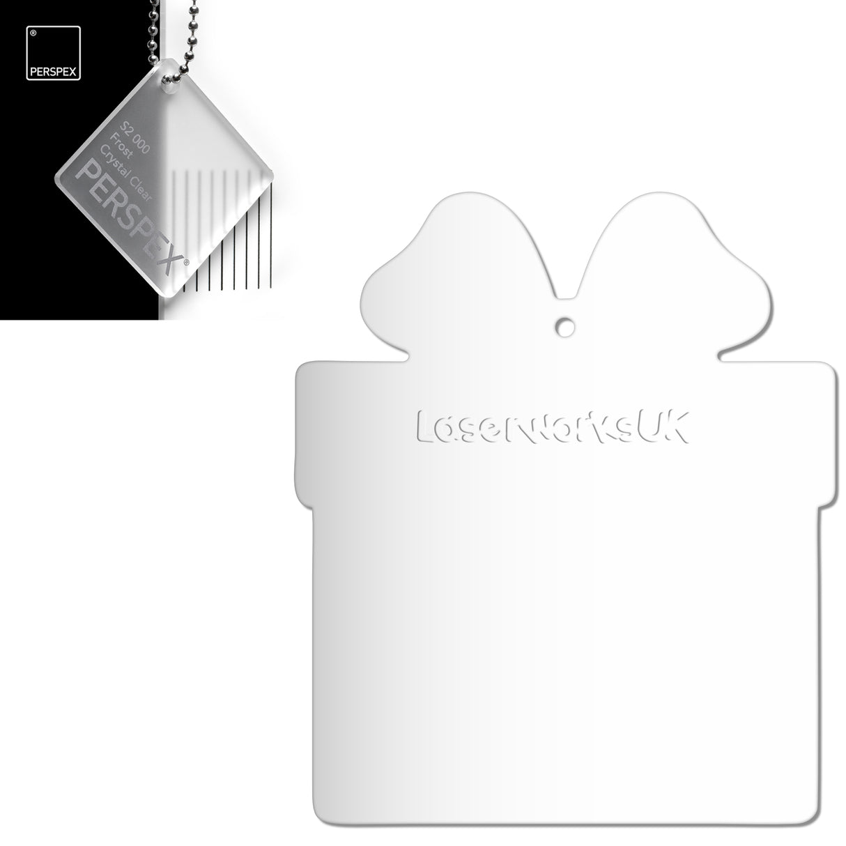 Acrylic Christmas Present Gift Box Blanks - Laserworksuk