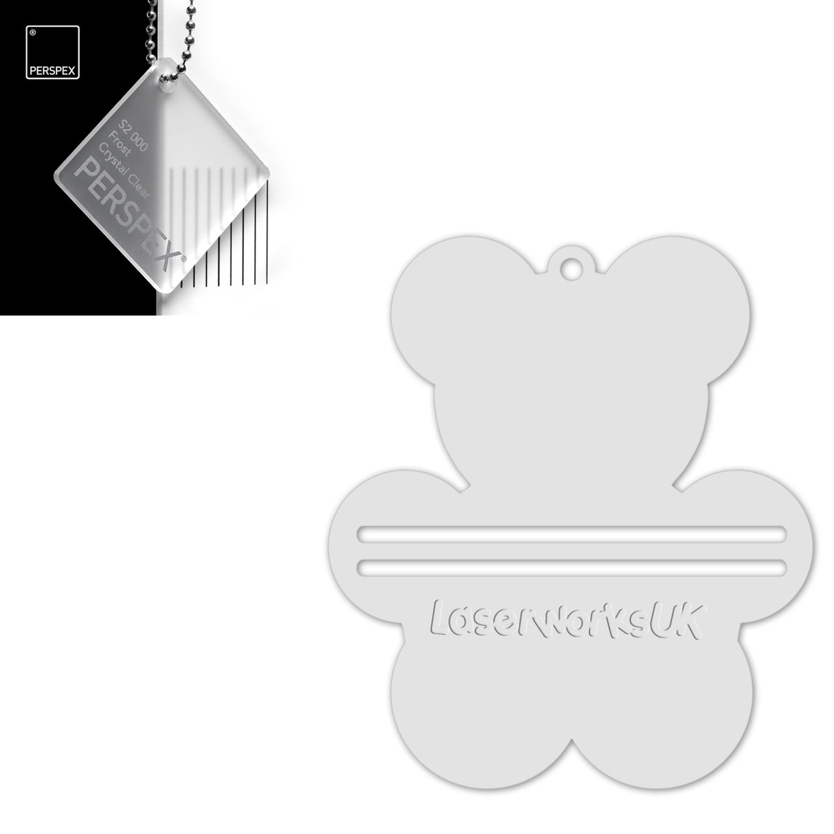 Acrylic Teddy Bear Money Holder Blanks (Pack of 3) - Laserworksuk