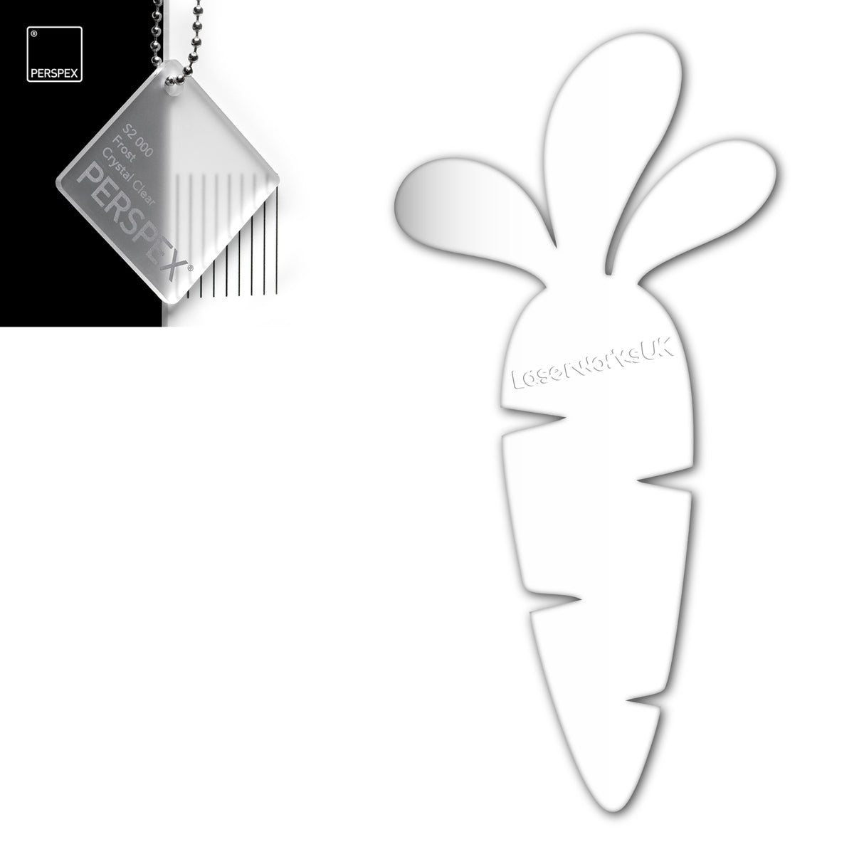 Acrylic Easter Carrot Blank Shapes (8cm Pack of 6) - Laserworksuk