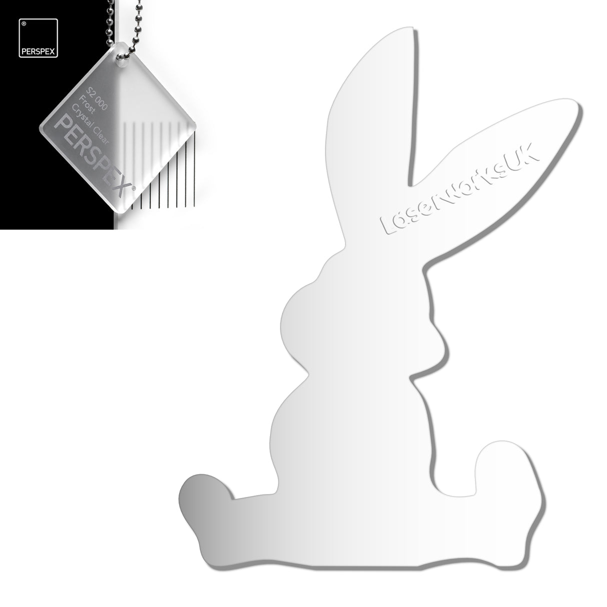 Acrylic Easter Cute Bunny Blanks (pack of 6) - Laserworksuk