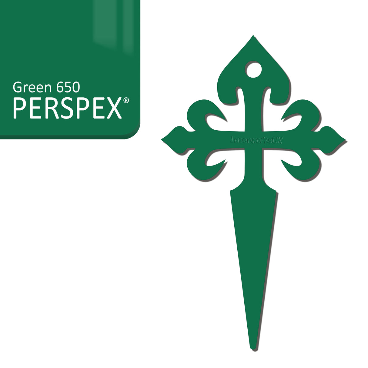 Camino de Santiago - St James Cross Keyring - Laserworksuk