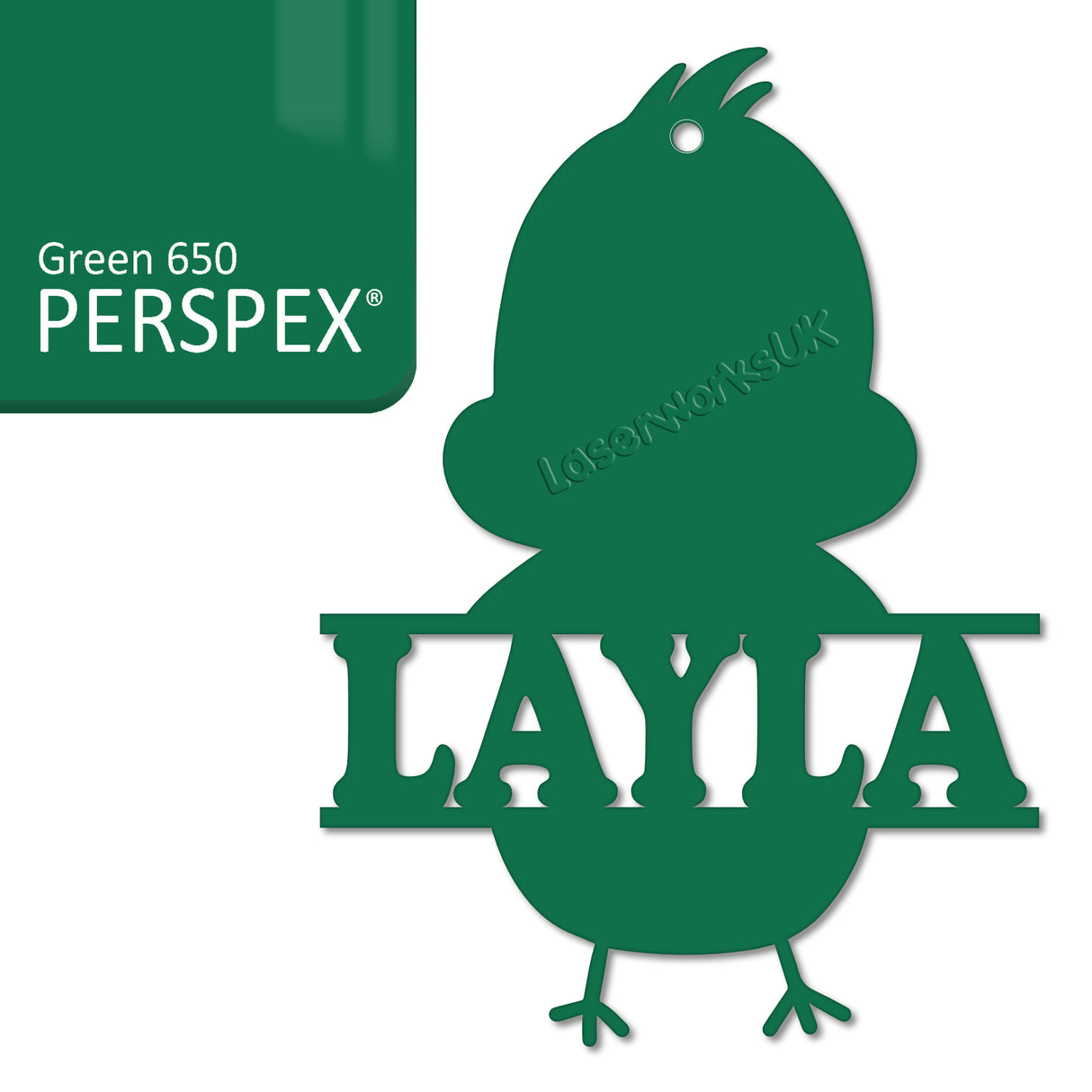 Acrylic Personalised Easter Decorations - Laserworksuk