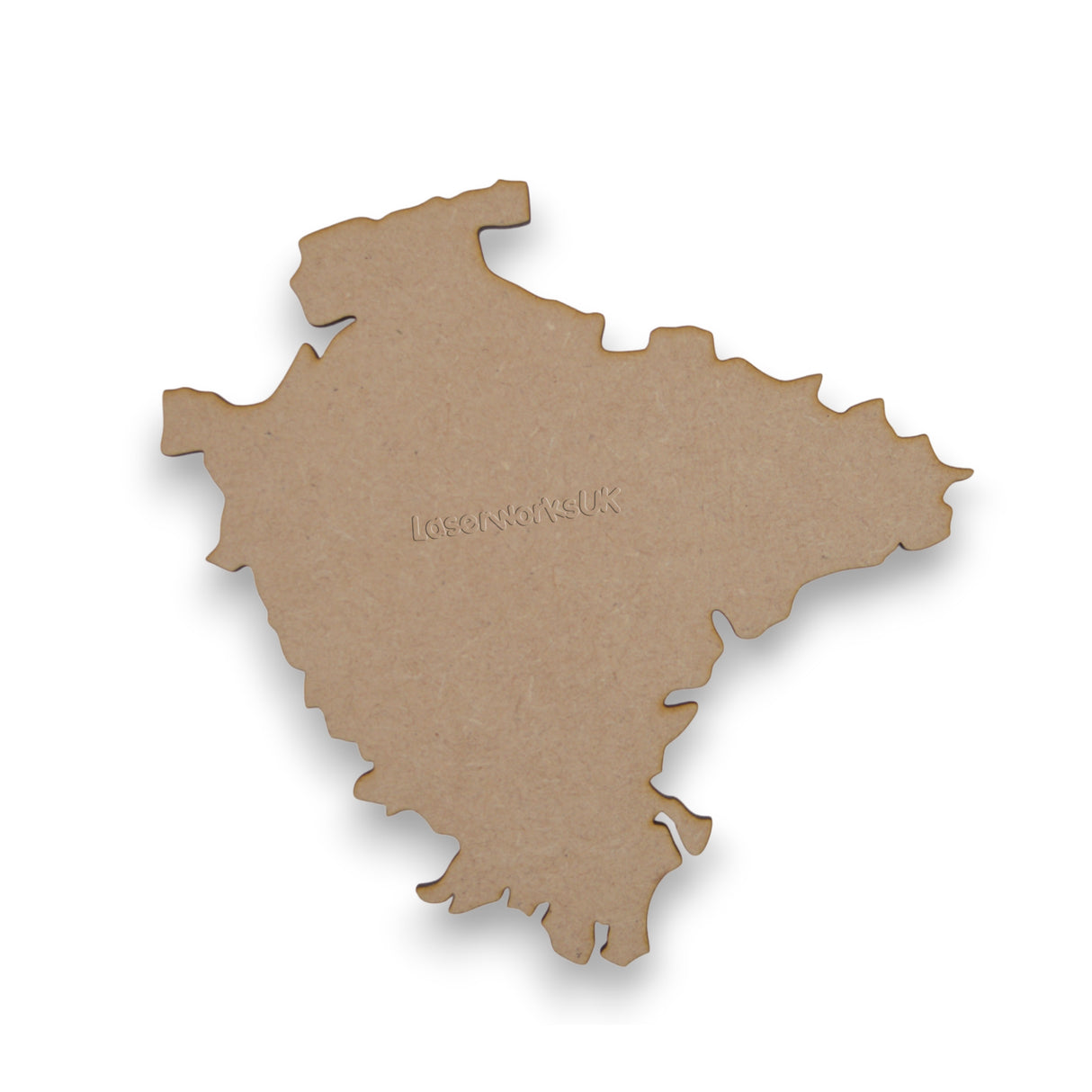 Wooden Devon Map - Laser Cut 3mm MDF Craft Blank - LaserworksUK