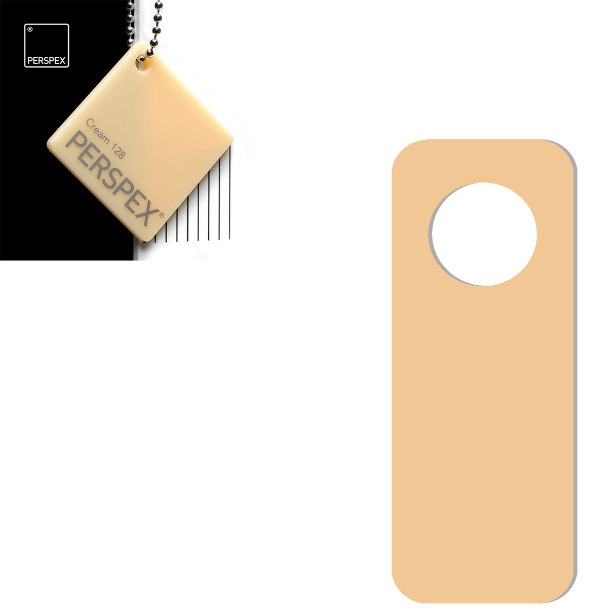 Acrylic Door Hanger Blanks - Style 2 - Laserworksuk