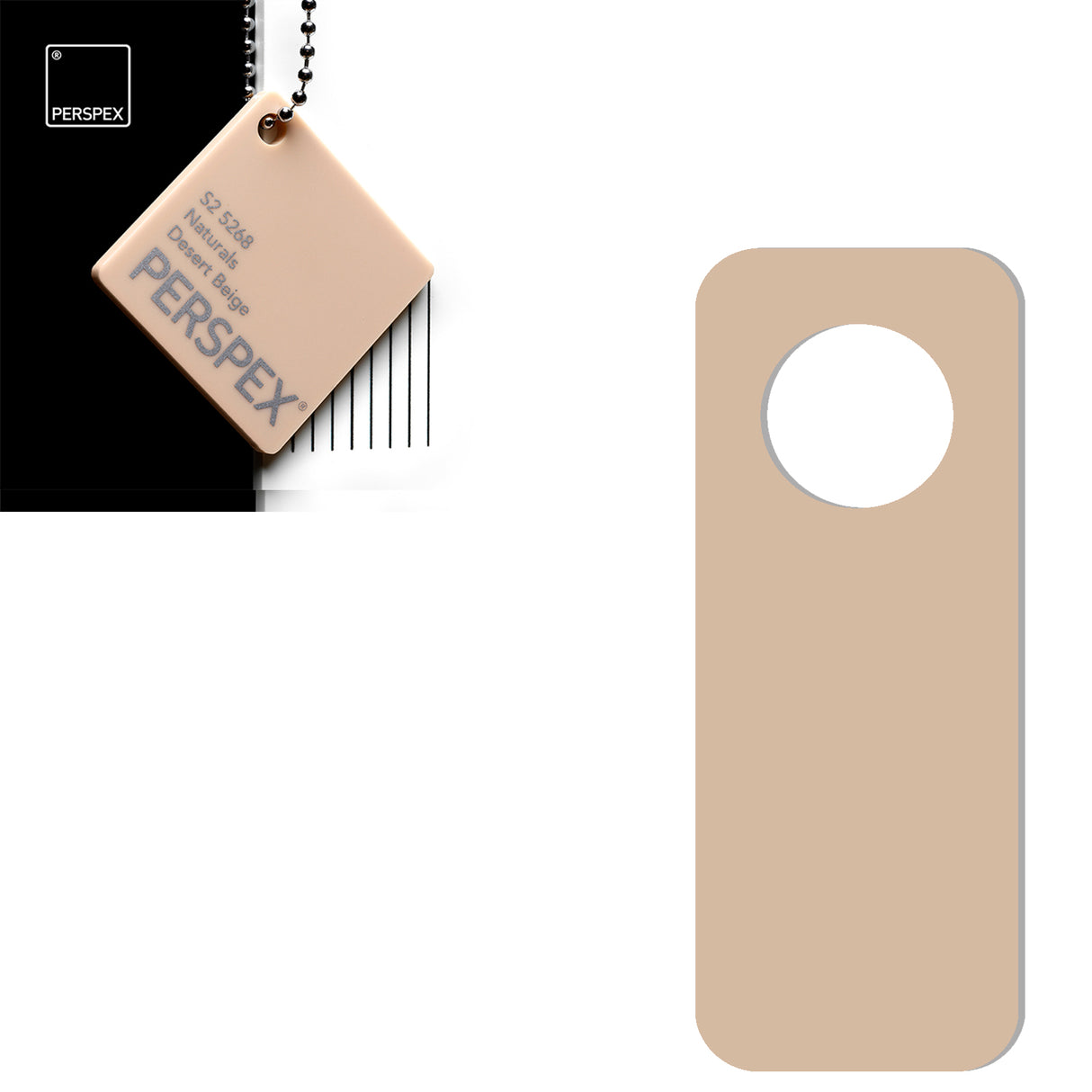 Acrylic Door Hanger Blanks - Style 2 - Laserworksuk