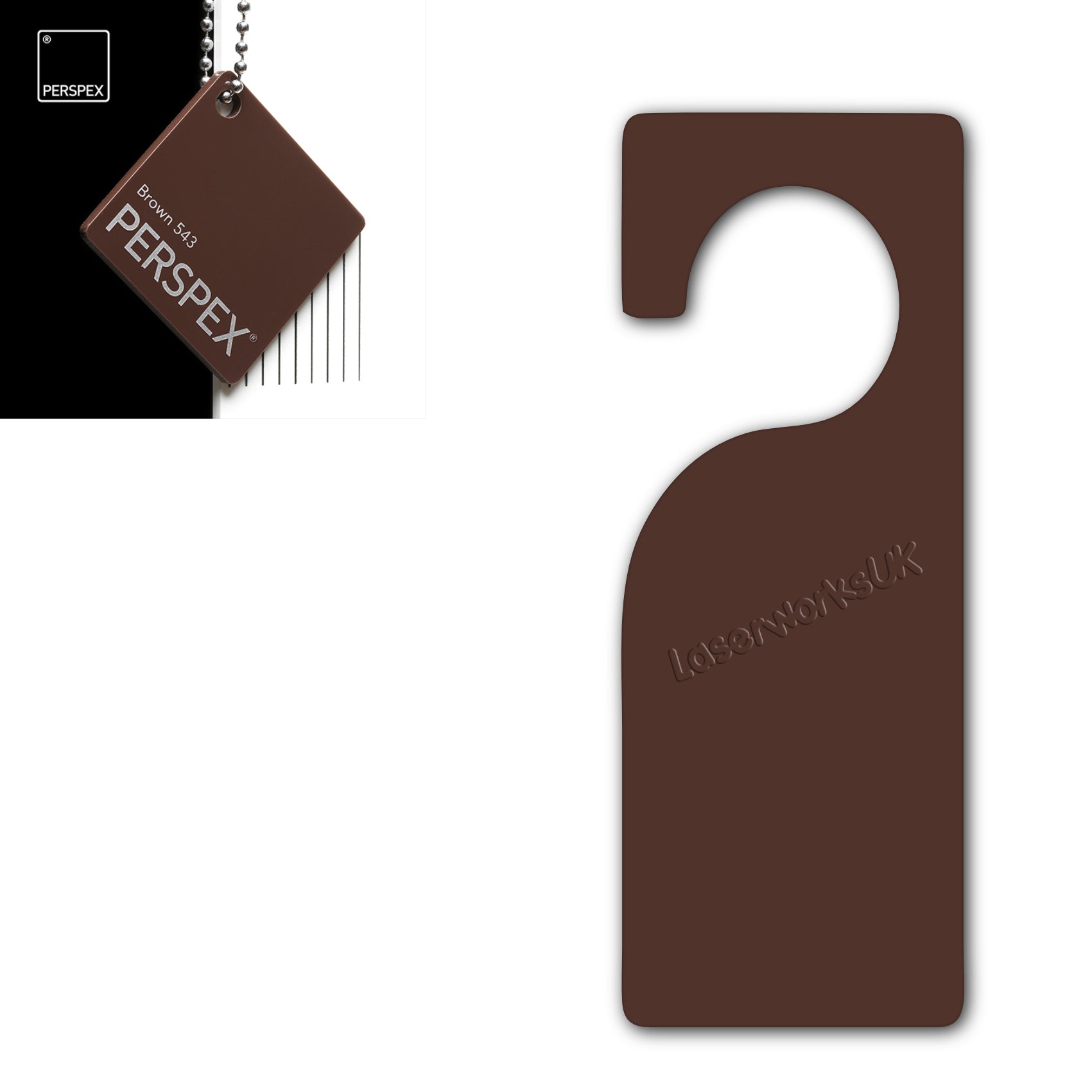 Acrylic Door Hanger Blanks - Style 3 - Laserworksuk