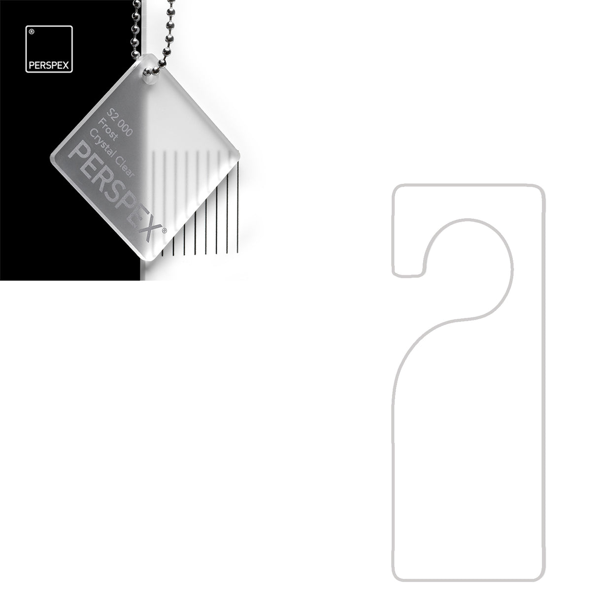 Acrylic Door Hanger Blanks - Style 3 - Laserworksuk